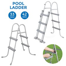 BESTWAY FLOWCLEAR 33/42 inch ABOVE GROUND METAL FRAME SWIMMING POOL STEP LADDER