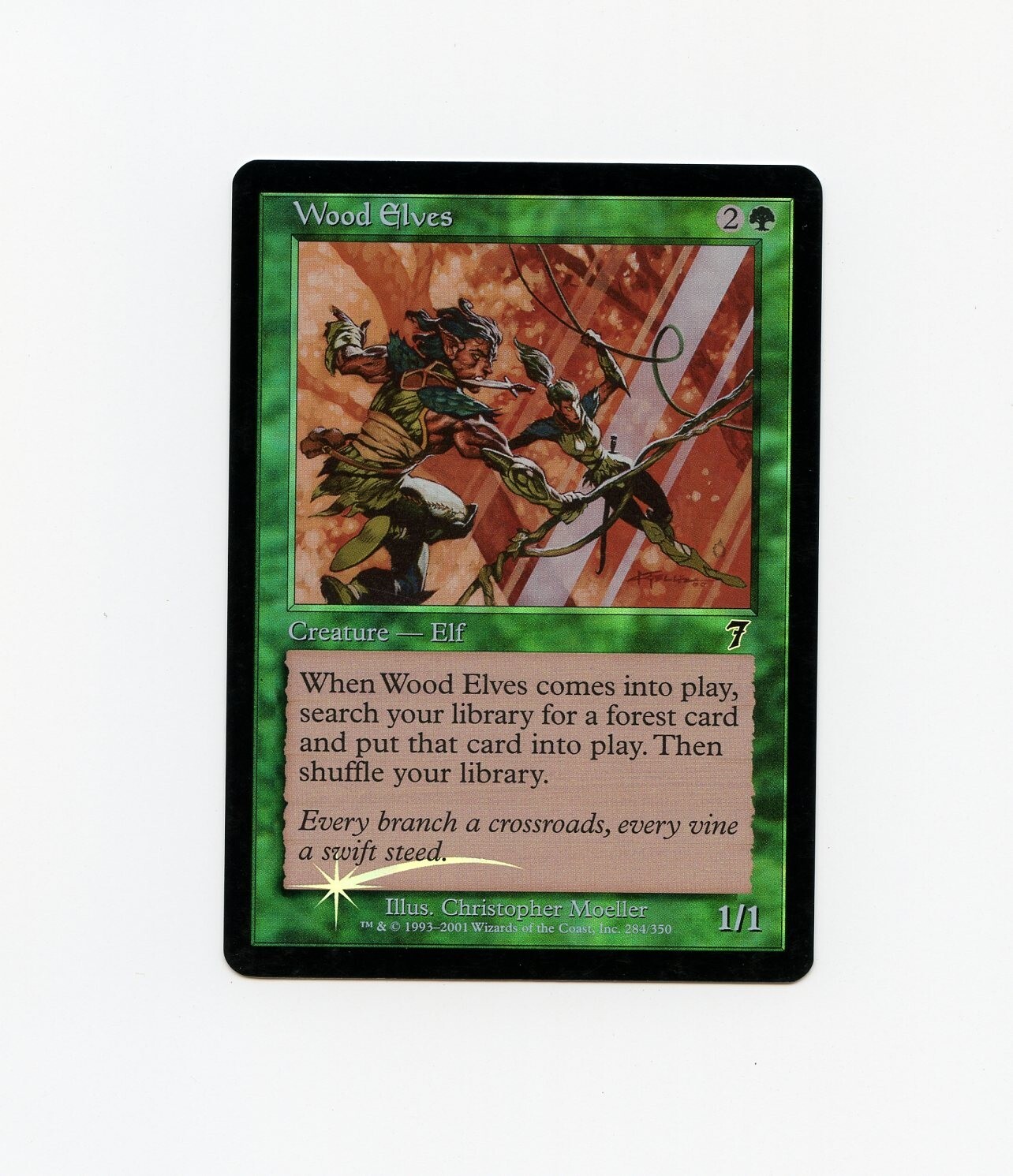 Wood Elves 7th Edition FOIL NM- MTG Magic the Gathering a