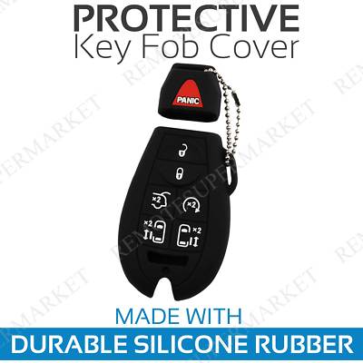 Key Fob Cover For 2008-2015 Chrysler Town and Country Remote Case Skin Jacket