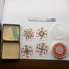 ROUND DECK OF PLAYING CARDS IN The Round CASE VIKING IMPORTS Vintage  Japan