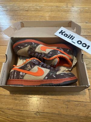 Worn Nike Dunk Low Pro SB Size 12 Hunter 304292-281 Supreme
