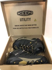 Keen Lansing Mid WP 1018079EE Black Work Boots Steel Toe Sz 8.5, 10, 10.5, 13 EE