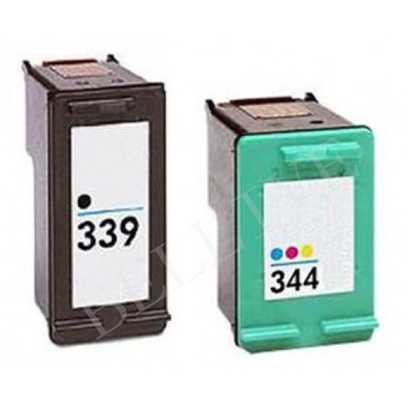 2 CARTUCCE PER HP 339 HP 344 PHOTOSMART 2570 2575 D5145 8030 8350 8750 2710 BL