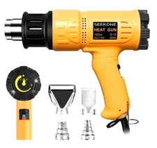 SEEKONE Quality Heat Gun 1800W 122℉~1112℉ Fast Heating Heavy Duty Hot Air G...