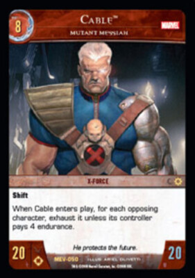 VS System: Cable, Mutant Messiah [Played] Marvel Evolution TCG CCG Classic Marve