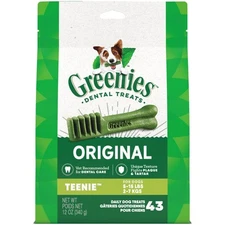 Greenies Original Teenie Natural Dental Dog Treats, 12 Oz. Pack (43 Treats)