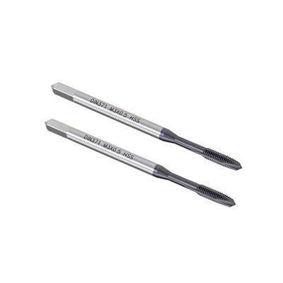 M3x0.5 Spiral Point Threading Tap H2 HSS TICN Coated DIN371/376 2pcs