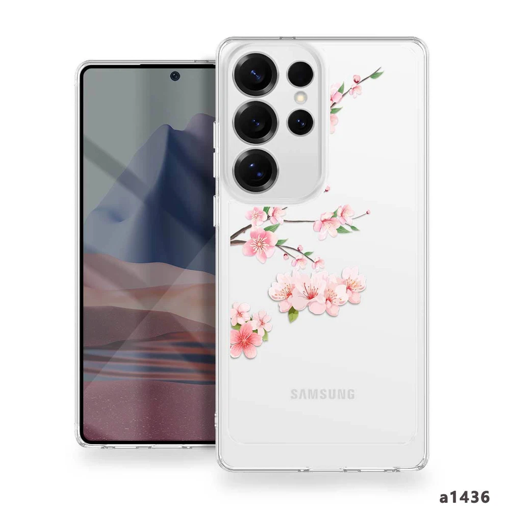 Crystal Clear Floral Phone Case for Samsung Galaxy S24 FE S23 S25 A25 A34