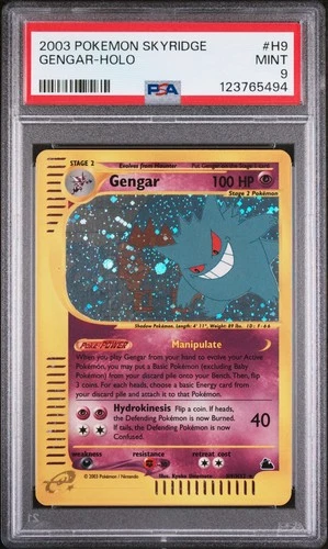 2003 Pokemon Skyridge Gengar Holo #H9 PSA 9 MINT