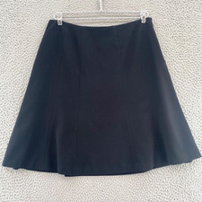 Calvin Klein Skirt Womens 10 Petite Black A Line Stretch Mini Casual Everyday