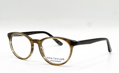 NEW ANN TAYLOR ATP803 C03 BROWN HORN AUTHENTIC EYEGLASSES 48-16