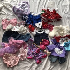 Build-A-Bear Clothes Lot 25+ Piece Dresses Tops Skirts Shoes Purse Dog Outfit