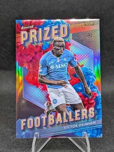 Victor Osimhen 2023-24 Finest UEFA Prized Footballers Blue Red Fusion /50 PFF-16