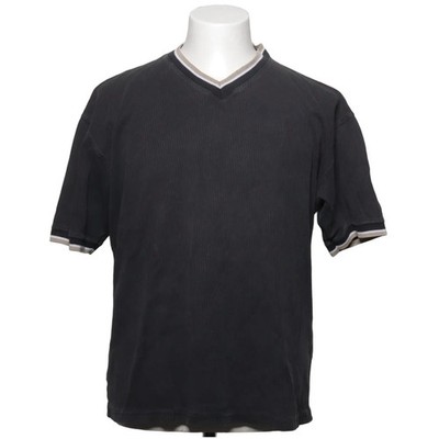 Chaps, T-shirt, Größe: XXL, Grau, Baumwolle, Einfarbig, Rippenstrick #6YG