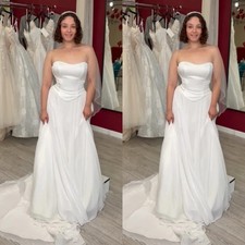 Chiffon Wedding Dresses White A Line Sweetheart Sleeveless Beach Bridal Gowns