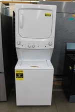GE Spacemaker GUD27ESSMWW 27" White Electric Laundry Center NOB #156380