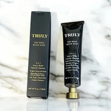 TRULY Beauty 24k Gold Black Soap 2 In 1 Luxury Butter Impurity Cleanser 5 oz NIB
