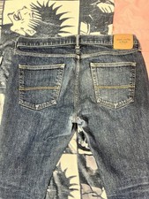 Abercrombie Fitch Men's Blue Denim Jeans Medium Wash Straight Regular Fit
