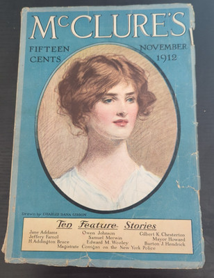 Antique McClure's Magazine November 1912 Gibson Girl Cover Vintage Ads 