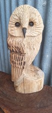 Chainsaw Carving owl Wood Home Garden Sculpture Decoration Christmas gift idea