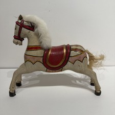 Vintage Horse figure, polychromed wood, circa 1950s, 9 inches tall, mixed media,