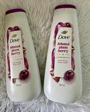 Lot Of 2 Dove Holiday Treats Body Wash - Limited Edition Frosted Plum Berry New