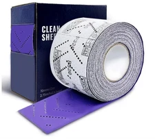 2 Roll 70mmx12m Ceramic Automotive P220 Clean Sanding Sheet Roll for Woodworking