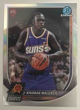 Khaman Maluach 2025-26 Bowman #BRR-10 Chrome Red RC Variation Suns KG