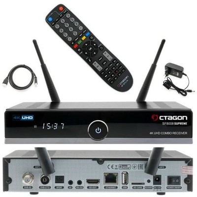 Octagon SF8008 V3 Supreme UHD 4K PVR H.265 E2 Linux Dual WiFi DVB-S2X &T2C Combo