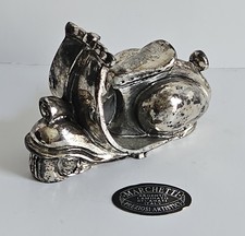 Vintage Marchetti Preziosi Artistici silver-plated Vespa scooter figurine Italy