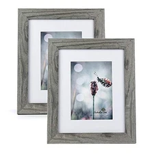 Scholartree Grey 8x10 Picture Frame set of 2 ,Display 8x10 without Mat or 5x7