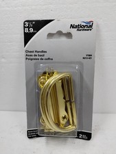 2/PC (2 handles) N213-421 3-1/2" Chest Bright Brass National Hardware