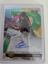 2020 Bowman's Best Refractor Best Of 2020 Green auto 66/99 #B20-OC Owen Caissie