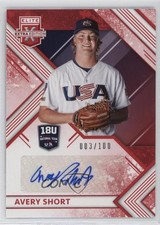 2018 Elite Extra Edition 18U National Team Signatures Red Avery Short Auto 5w0