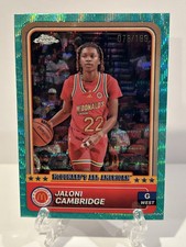 2024 Topps Chrome McDonald's #14 Jaloni Cambridge Aqua Wave Refractor /199