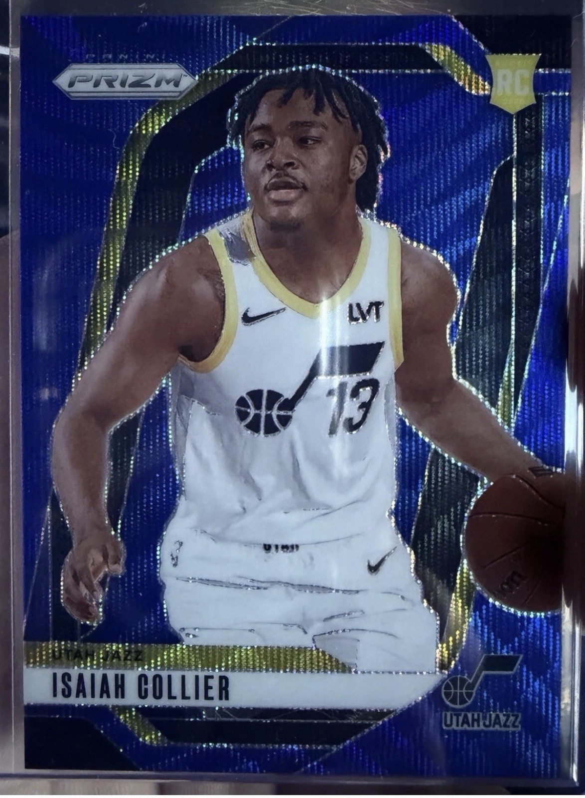 2024-25 Panini PRIZM Isaiah Collier #227 ROOKIE BLUE WAVE PRIZM /125