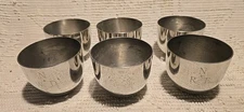 Set of 6 Polished Pewter Jefferson Cups Stieff P50 ATC