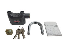 US Patrol Heavy Duty Siren Alarm Padlock Security Lock with 3 Keys Manual Box