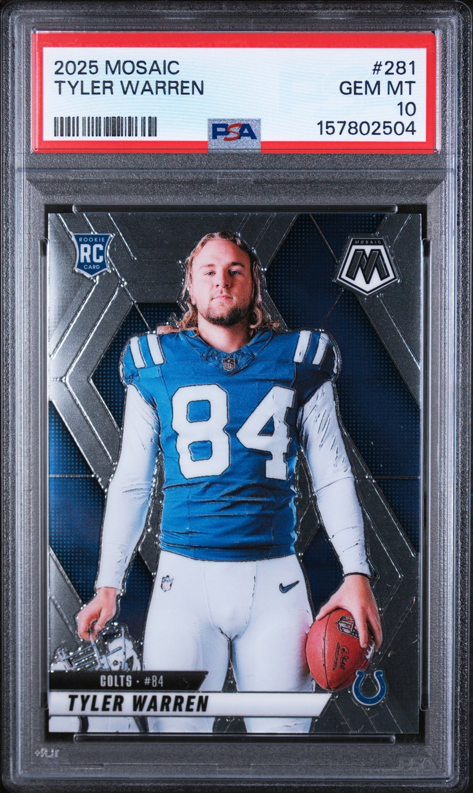2025 PANINI MOSAIC #281 TYLER WARREN PSA 10