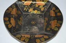 Toleware apple basket, 1850-1900, painted tin.