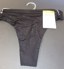 Warners Black Microfiber Thong Panties / Small / 5