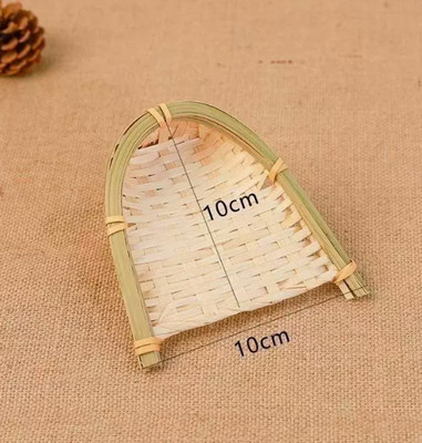 10X Fruit Basket Storage Trays Weaving Bamboo Sieve DIY Decorative Raft Dustpan 
