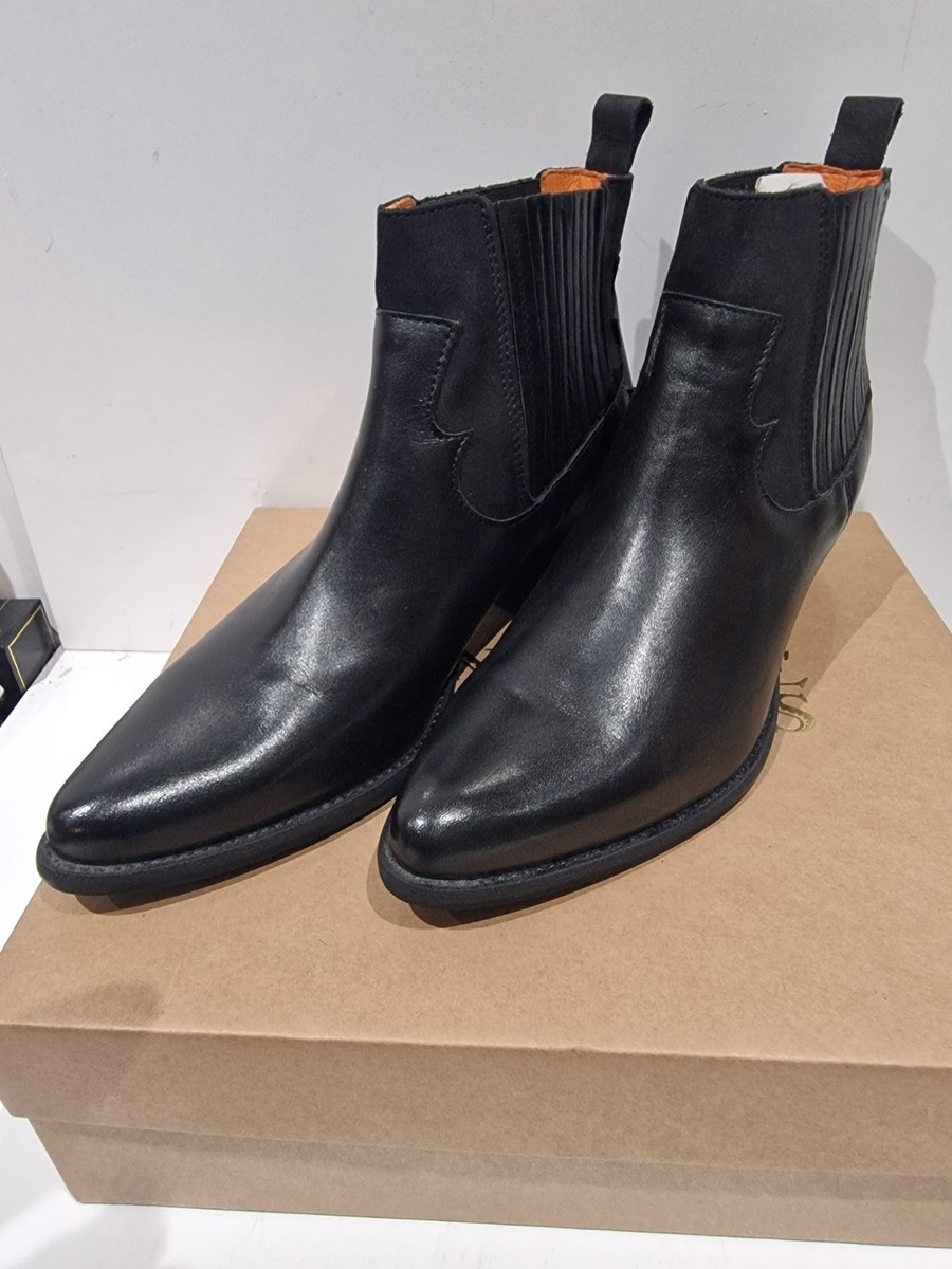 Penelope Chilvers Women's Frontier Western Black Boots Size UK