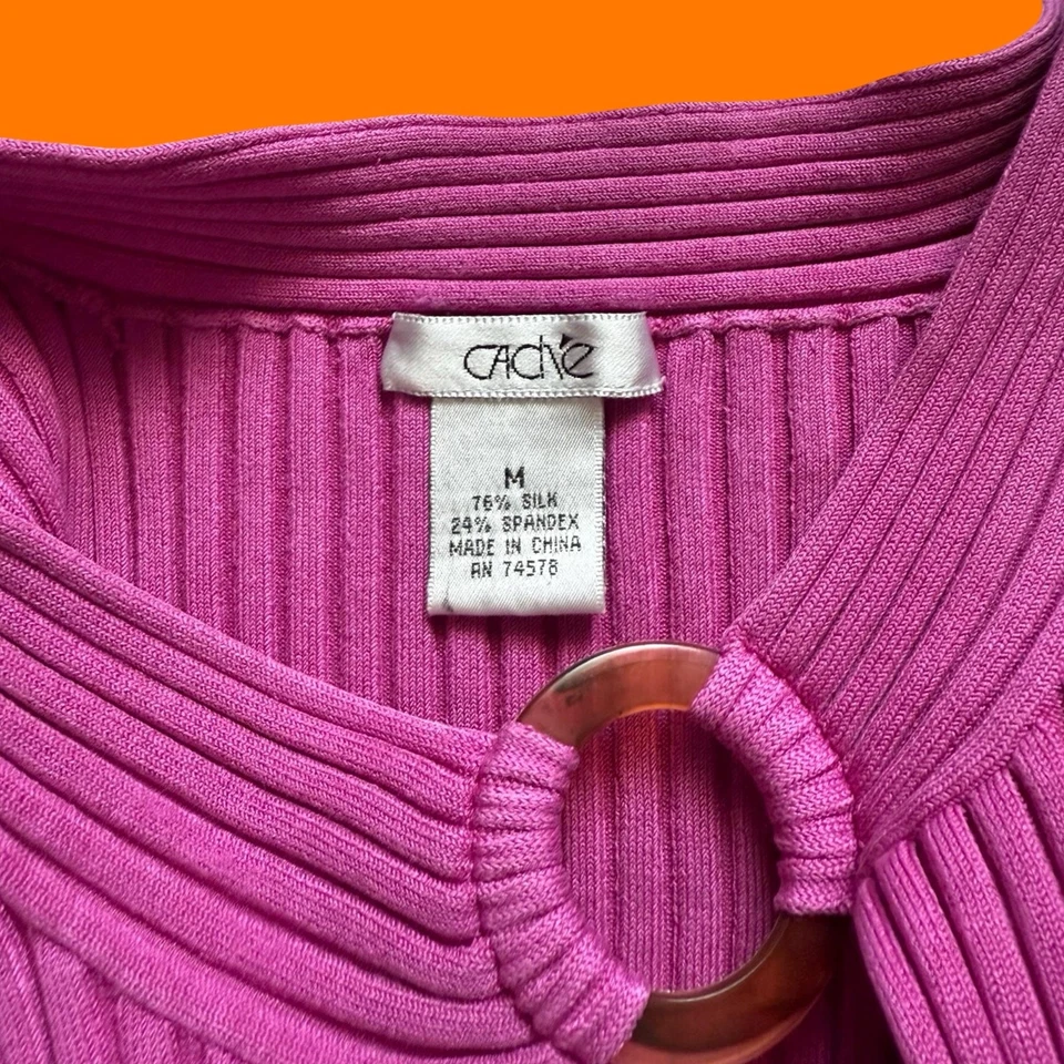 00's 复古紫红色丝绸氨纶紧身 y2k 上衣背心背心中号缓存 — 第 4/4 张图片