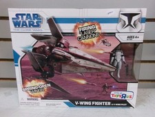 HASBRO - STAR WARS THE CLONE WARS V-WING STARFIGHTER TRU EXCLUSIVE NEW   OS