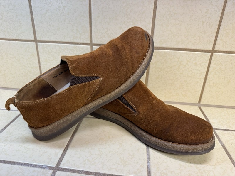 Born Footwear Mens Size 12 Brown Suede Loafer Shoes Bryson