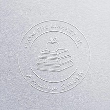 Personalized Library Embosser Ex Libris Embosser Stamp From The Library Of Seal