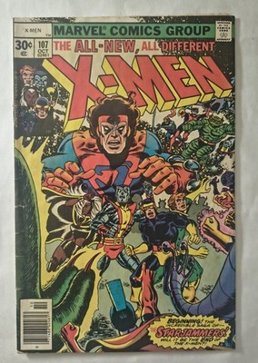 X-Men #107 VG Plus 1st Full Team Appearance Of The Starjammers Marvel 1977 