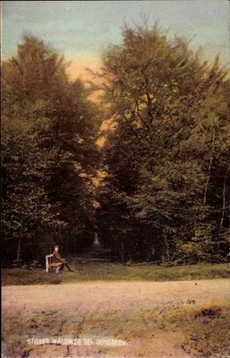 Postcard Bensberg Bergisch Gladbach, silent forest path near Bensberg - 5084032