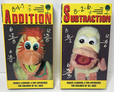 The Learning Treehouse Series Addition & Subtraction All Ages 1996 Vintage VHS